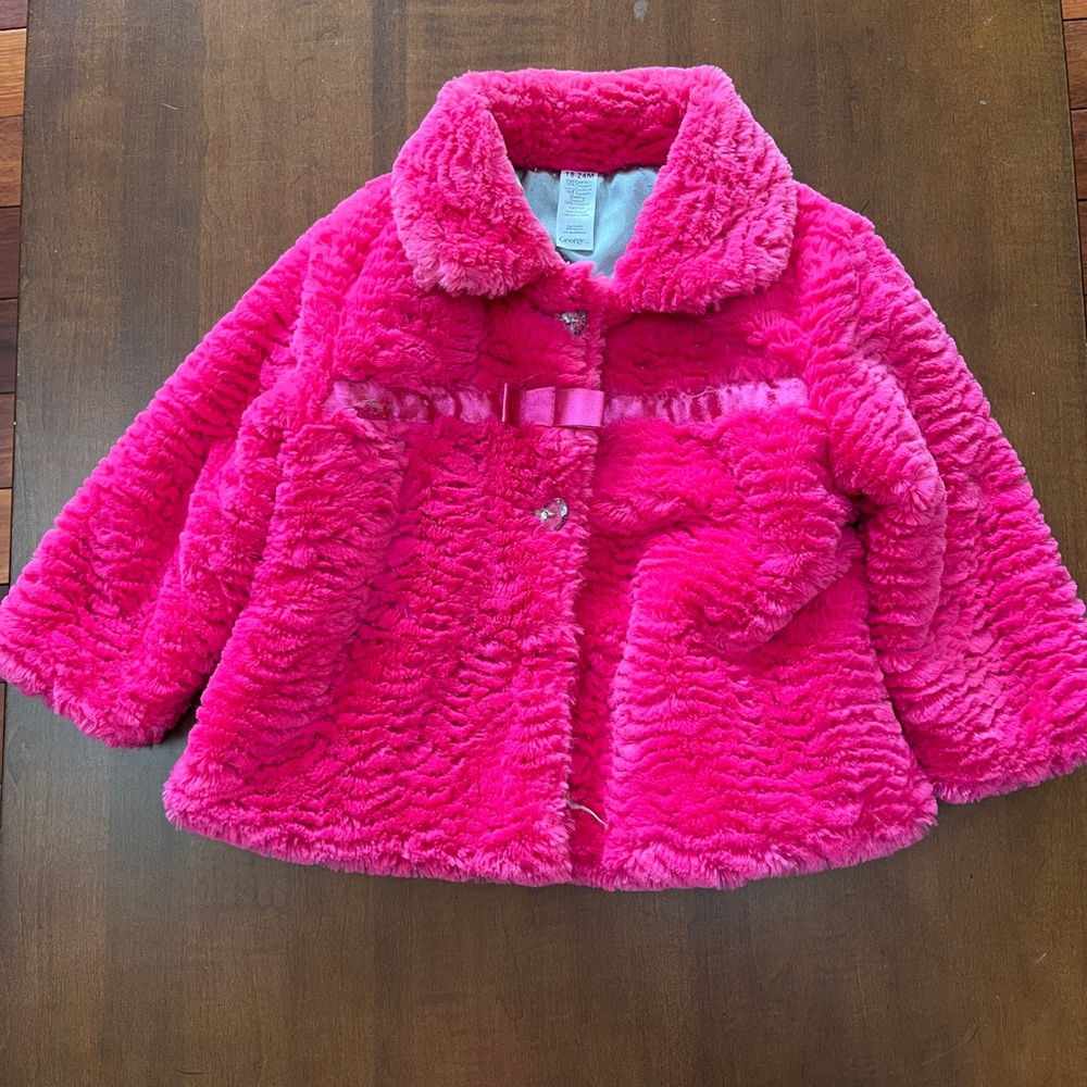 George faux fur girls coat
